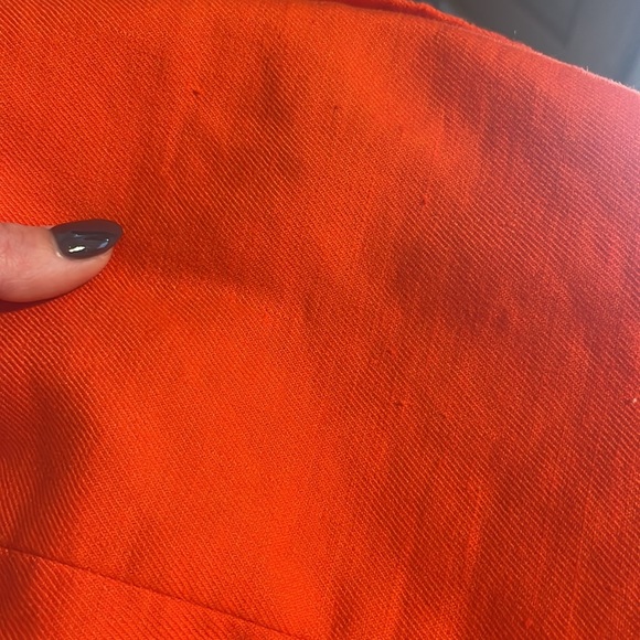 J. Crew Parke Blazer in Red Linen Blend Single Breasted Button Button Cuff Lined - Picture 9 of 9